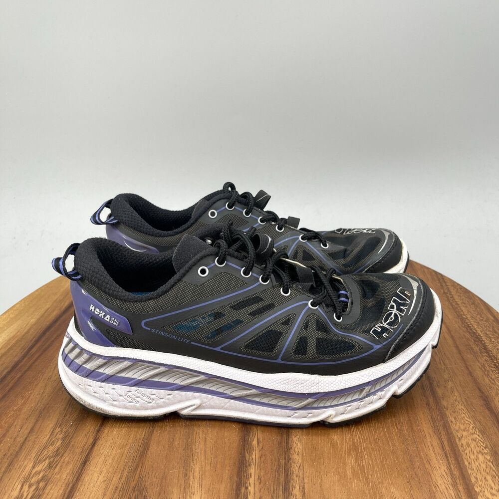 Hoka One One Stinson Lite Shoes Womens Size 7 Black Running Comfort Walking Gym